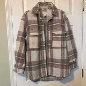H&M Plaid Button-Up Women's Jacket Size XS